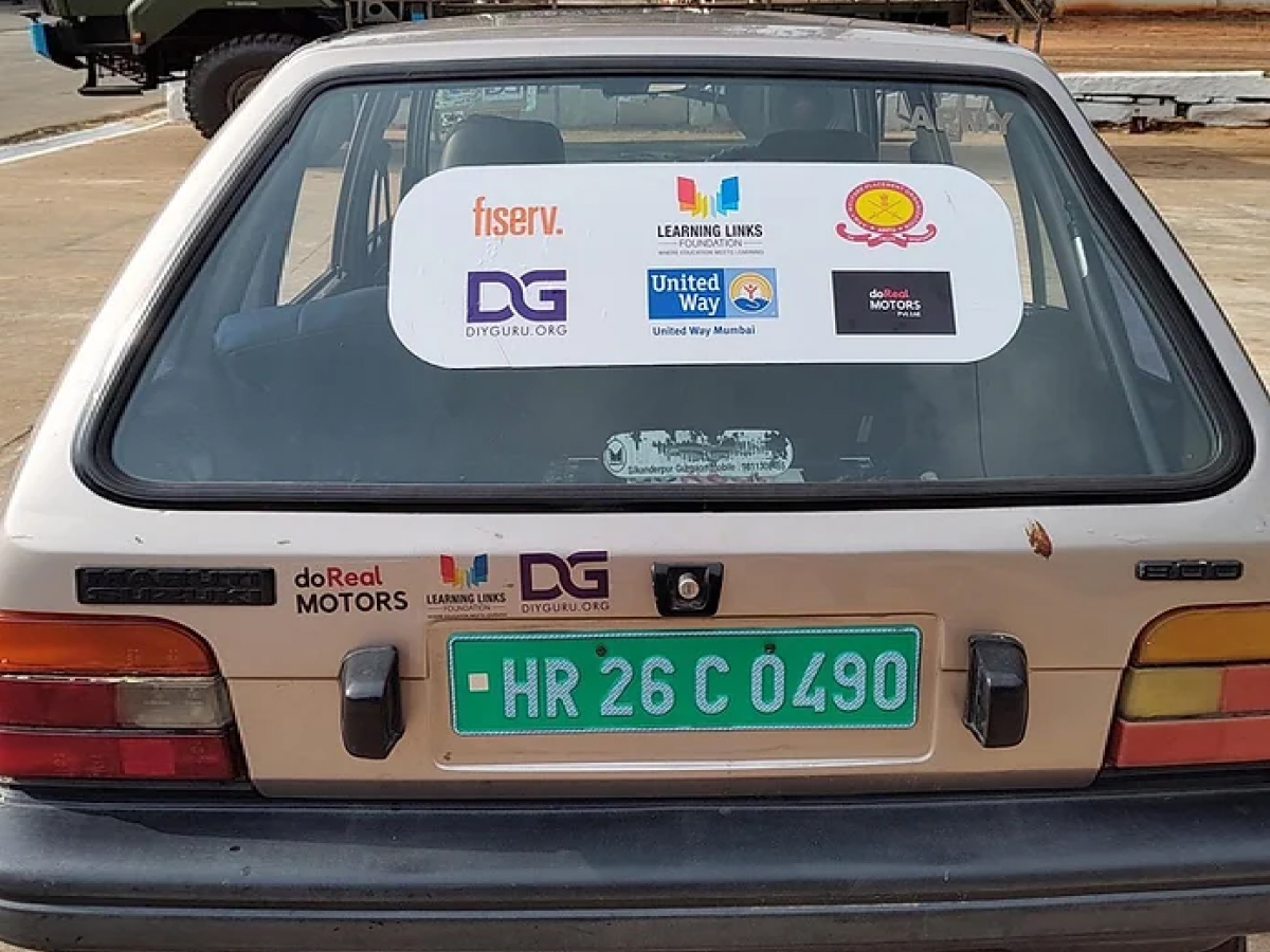 Petrol car converted to EV