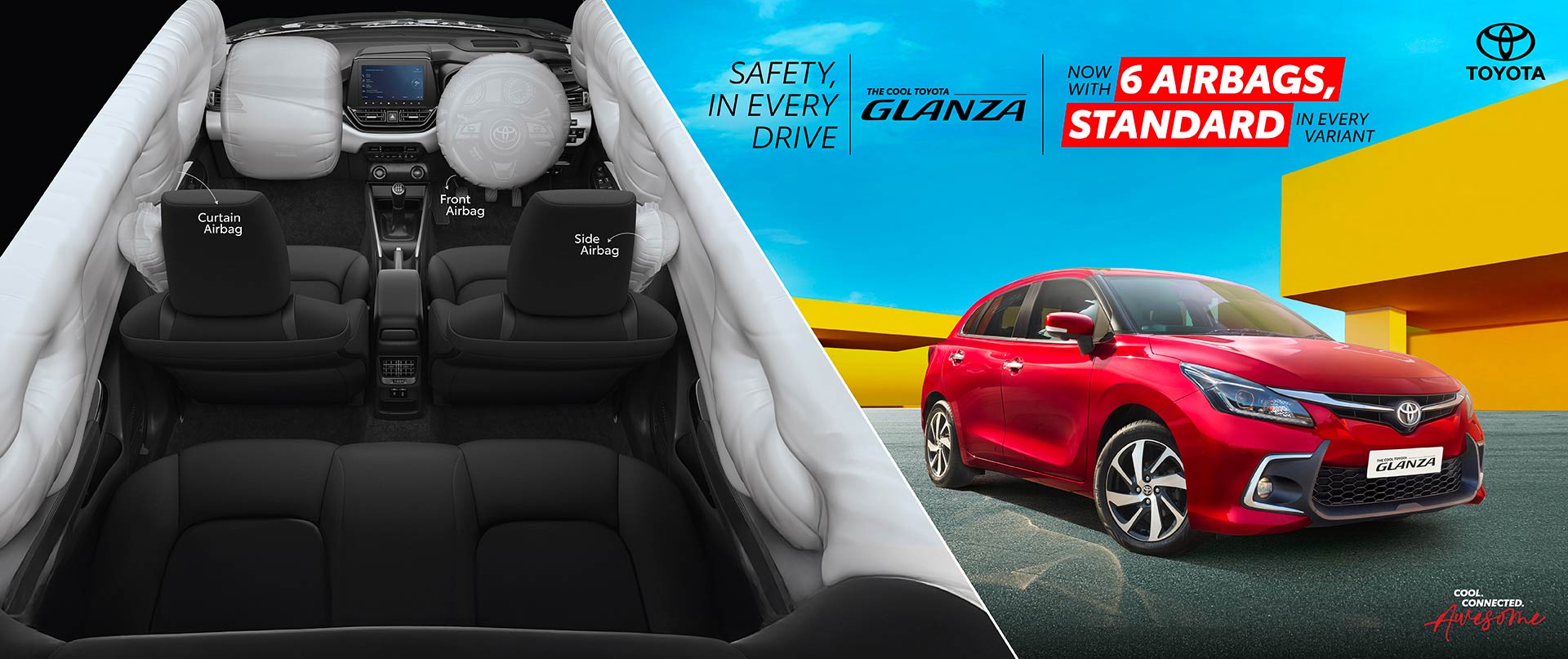 Toyota Glanza 6 airbags
