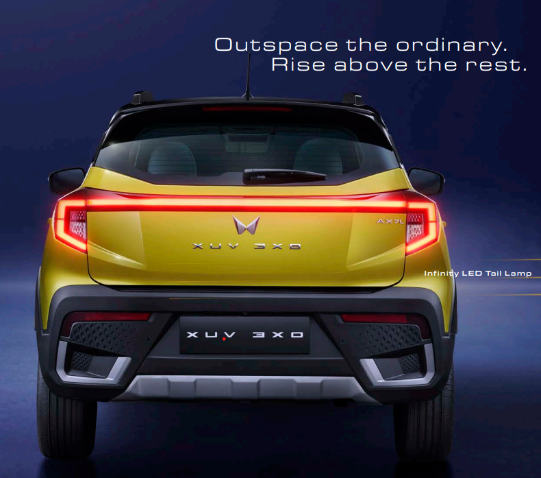 Mahindra XUV 3Xo Rear profile